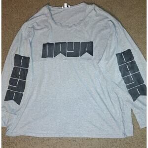 RARE Daya Zendaya Official Long Sleeve Gray Shirt Size Large